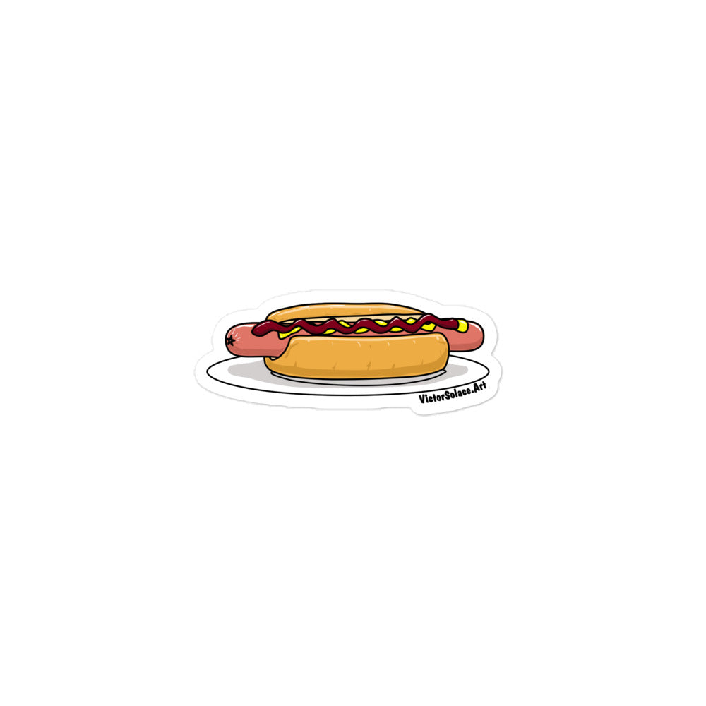Hotdog Sticker drawn by Victor Solace.